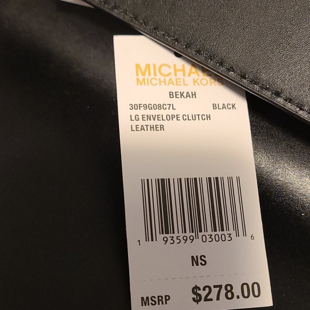 BNWT Michael Kors leather envelope clutch - Picture 5 of 8